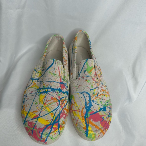 SPERRYS Mens Topsider Slip On Loafer with Paint Splatter detail - Picture 2 of 7